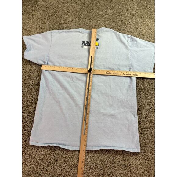 US Navy Shirt Mens Large Blue Steel Beach Party Battlespace 762 Design FLAW - Picture 9 of 12